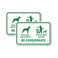 thumbnail image 1 of (2 Pack) Keep Your Dog Leashed Pick Up After Your Pet. Be | 18" X 24" Heavy-Gauge Aluminum Sign | Rust Free Aluminum, Weather Resistant, Waterproof, Fade Resistant, 2 Pre-drilled Holes, 1 of 4