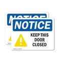 thumbnail image 1 of (2 Pack) Keep This Door Closed OSHA Notice Sign 14 Inch X 10 Inch Vinyl Label Decal Sticker Weather Resistant, UV Protected for Workplace, Business, and Construction Site, Made in the, 1 of 7
