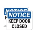 thumbnail image 1 of (2 Pack) Keep Door Closed OSHA Notice Sign 5 Inch X 3.5 Inch Vinyl Label Decal Sticker Weather Resistant, UV Protected for Workplace, Business, and Construction Site, Made in the USA, 1 of 7