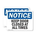 thumbnail image 1 of (2 Pack) Keep Door Closed At All Times OSHA Notice Sign 14 Inch X 10 Inch Indoor / Outdoor Rust-Free Aluminum Metal Signs for Workplace, Workshop, and Construction Site, Made in the USA, 1 of 8