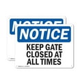 thumbnail image 1 of (2 Pack) Keep Gate Closed At All Times OSHA Notice Sign 24 Inch X 18 Inch Plastic Sign, Weather Resistant, UV Protected for Workplace, Business, and Construction Site, Made in the USA, 1 of 8