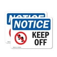 thumbnail image 1 of (2 Pack) Keep Off Sign With Symbol OSHA Notice Sign 7 Inch X 5 Inch Vinyl Label Decal Sticker Weather Resistant, UV Protected for Workplace, Business, and Construction Site, Made in the, 1 of 7