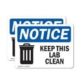 thumbnail image 1 of (2 Pack) Keep This Lab Clean Sign, 1 of 7