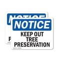 thumbnail image 1 of (2 Pack) Keep Out Tree Preservation OSHA Notice Sign 5 Inch X 3.5 Inch Vinyl Label Decal Sticker Weather Resistant, UV Protected for Workplace, Business, and Construction Site, Made in, 1 of 7