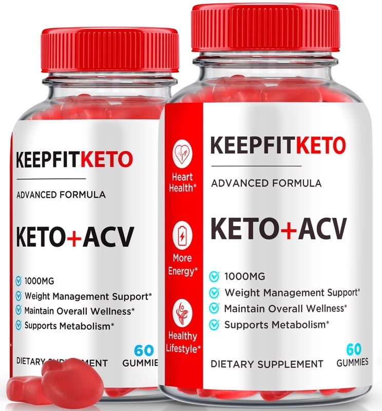 (2 Pack) KeepFit Keto ACV Gummies, Official Keep Fit Keto+ACV Gummies, Premium Apple Cider Vinegar, All Natural Keto Plus ACV Wellness Formula, KeepFitKeto Gomitas Reviews (120 Gummies)