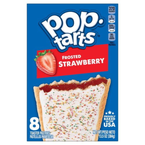2 Pack - Kellogg's 8 ct Pop Tarts Frosted Strawberry 13.54 oz Package May Vary