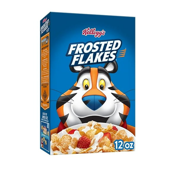 2 Pack Kellogg's Frosted Flakes Breakfast Cereal, Kids Cereal, Family Breakfast, Original, 12oz Box (1 Box)