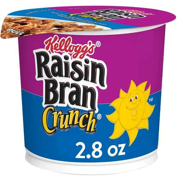 2 Pack - Kellogg's Raisin Bran Crunch Cereal Cup - 2.8 oz Packaging may vary