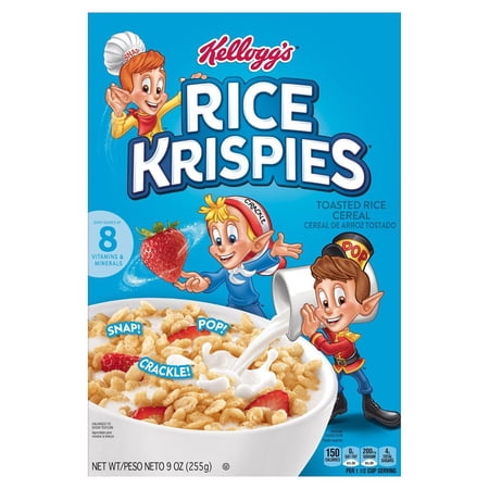 2 Pack - Kellogg's Rice Krispies Original Cold Breakfast Cereal - 9 oz Packaging may vary