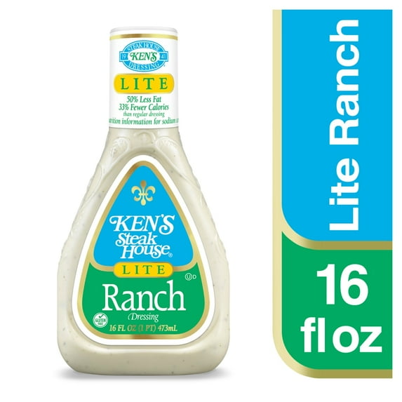 ( 2 Pack ) Ken's Steak House Lite Ranch Salad Dressing - 16fl Oz