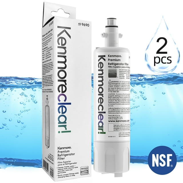 2 Pack Kenmore 9690 Refrigerator Water Filter, Compatible with LT700P