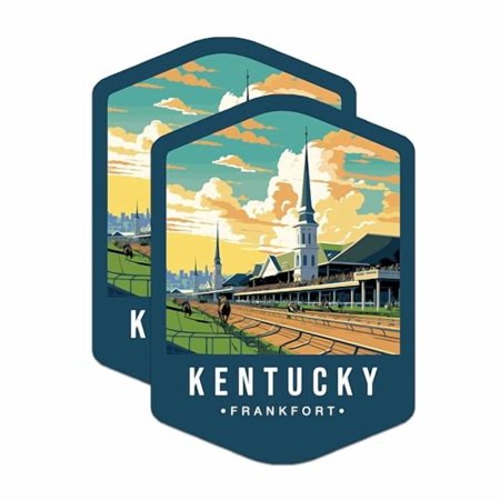 (2 Pack) Kentucky State and Capitol Magnets - KY State Magnet - Choose from 50 States - 5" On Longest Side - Premium Magnet - for Cars, Refrigerators, Toolboxes, Lockers - Made in USA - MAG1473