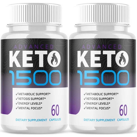 (2 Pack) Keto 1500 - Pills for Weight Loss - Energy Boosting Supplements for Weight Management - Advanced Ketogenic Ketones - 120 Capsules