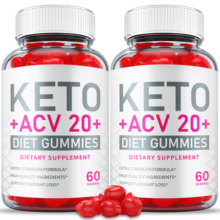 (2 Pack) Keto ACV 20 Gummies Vegan Apple Cider Vinegar Beet Root ACV 20 Plus 120 Gummies