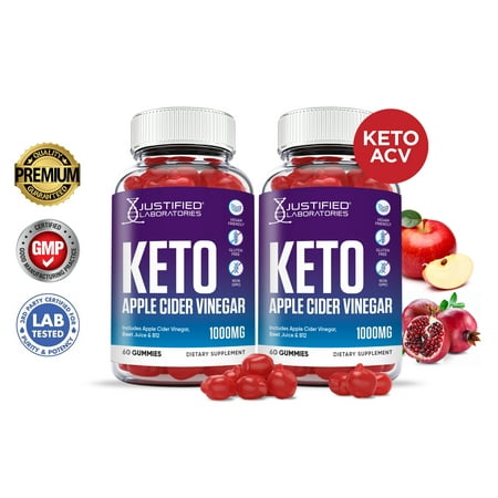 (2 Pack) Keto ACV Gummies 1000MG Dietary Supplement 120 Gummys