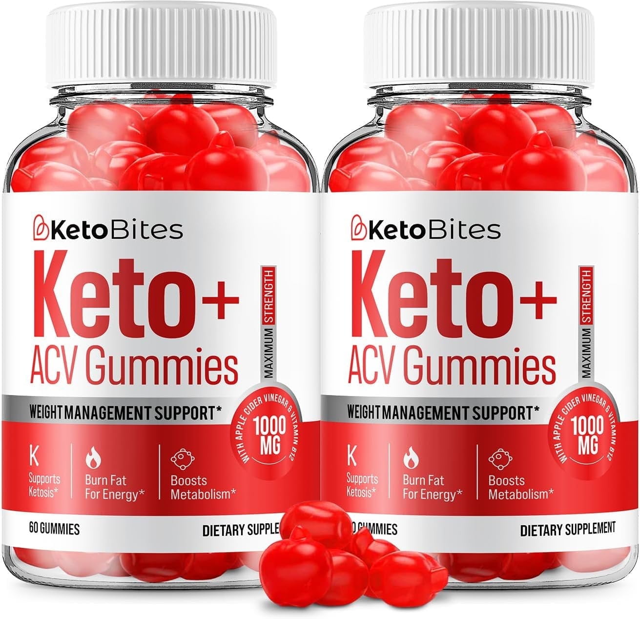 2 Pack Keto Bites ACV Gummies Advanced Formula Keto Bites Weight Loss Apple Cider Vinegar Gummies Dietary Ketogenic Support Supplement B12 Beet Root Juice Men Women 120 Gummies