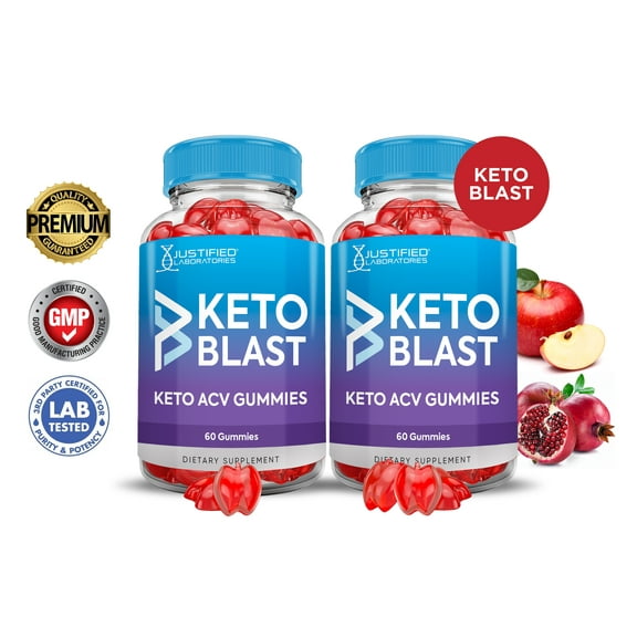 (2 Pack) Keto Blast ACV Gummies 1000MG Dietary Supplement 120 Gummys