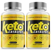 2 Pack Keto Catalyst - Keto Weight Loss Formula - Energy & Focus Boosting Dietary Supplements for Weight Management & Metabolism - Advanced Fat Burn Raspberry Ketones Pills - 120 Capsules