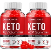 2 Pack Keto Crave ACV Gummies - Official - KetoCrave ACV Advanced Formula Plus Apple Cider Vinegar Dietary Supplement B12 Beet Root Juice Men Women 120 Gummies