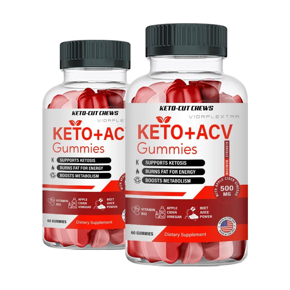 (2 Pack) Keto Cut Chews Slim Keto + ACV Gummies for Weight Loss