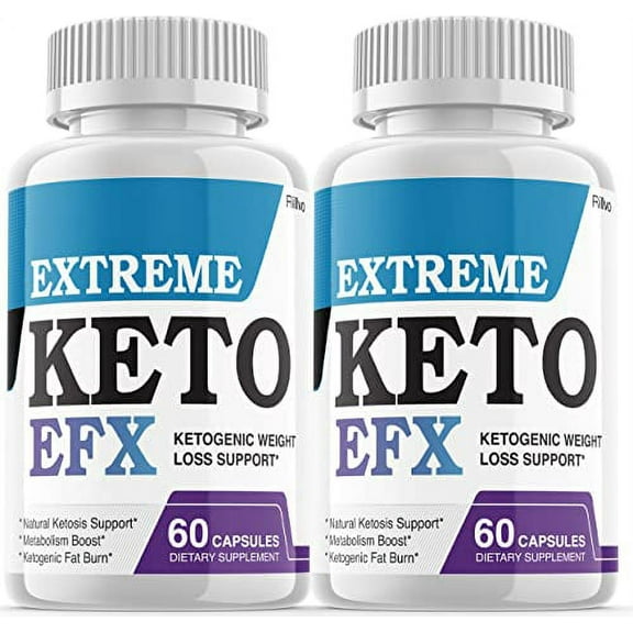 (2 Pack) Keto EFX Pills Advanced Ketogenic Formula (120 Capsules)