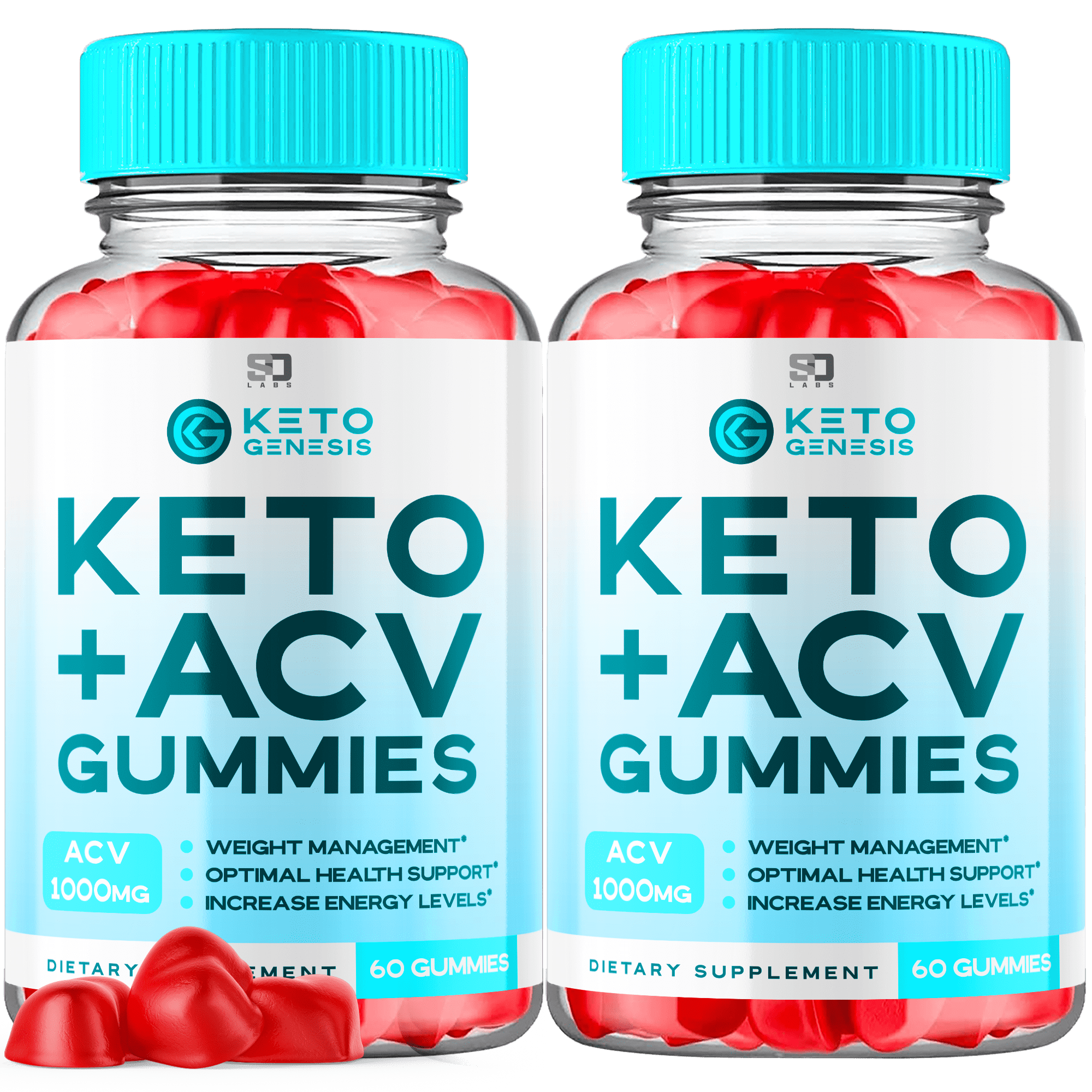 (2 Pack) Keto Genesis Keto ACV Gummies Apple Cider Vinegar Supplement