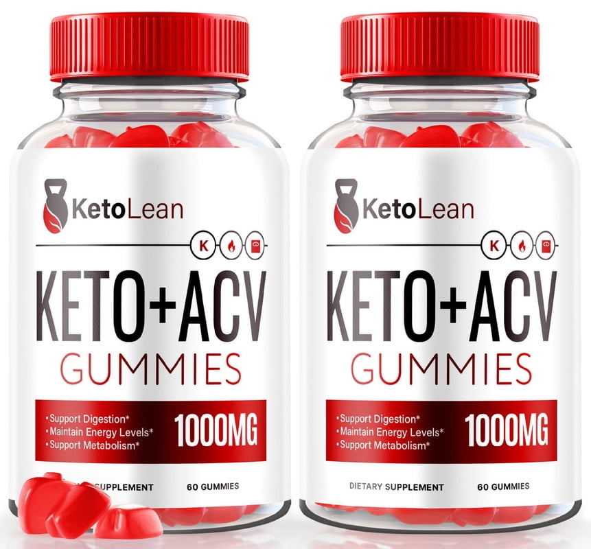 (2 Pack) Keto Lean Keto ACV Gummies, Keto + ACV Gummies, All Natural Apple Cider Vinegar 1000MG, ACV Keto Gummy Supplement, Keto Vitamins, Official Keto plus ACV, KetoLean Reviews (120 Gummies)