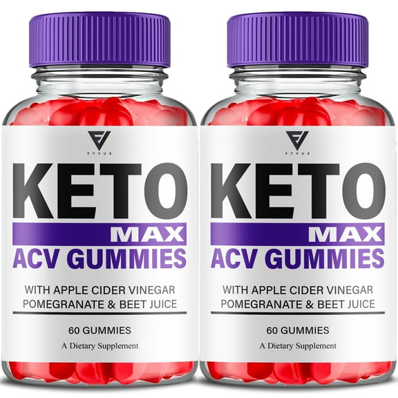 (2 Pack) Keto Max ACV Gummies KetoMax Maximum Strength Keto Gummy Supplement, Keto Maxx Premium Formula (120 Gummies)