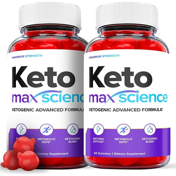 (2 Pack) Keto Max Science Keto ACV Gummies - Supplement for Weight Loss - Energy & Focus Boosting Dietary Supplements for Weight Management & Metabolism - Fat Burn - 120 Gummies