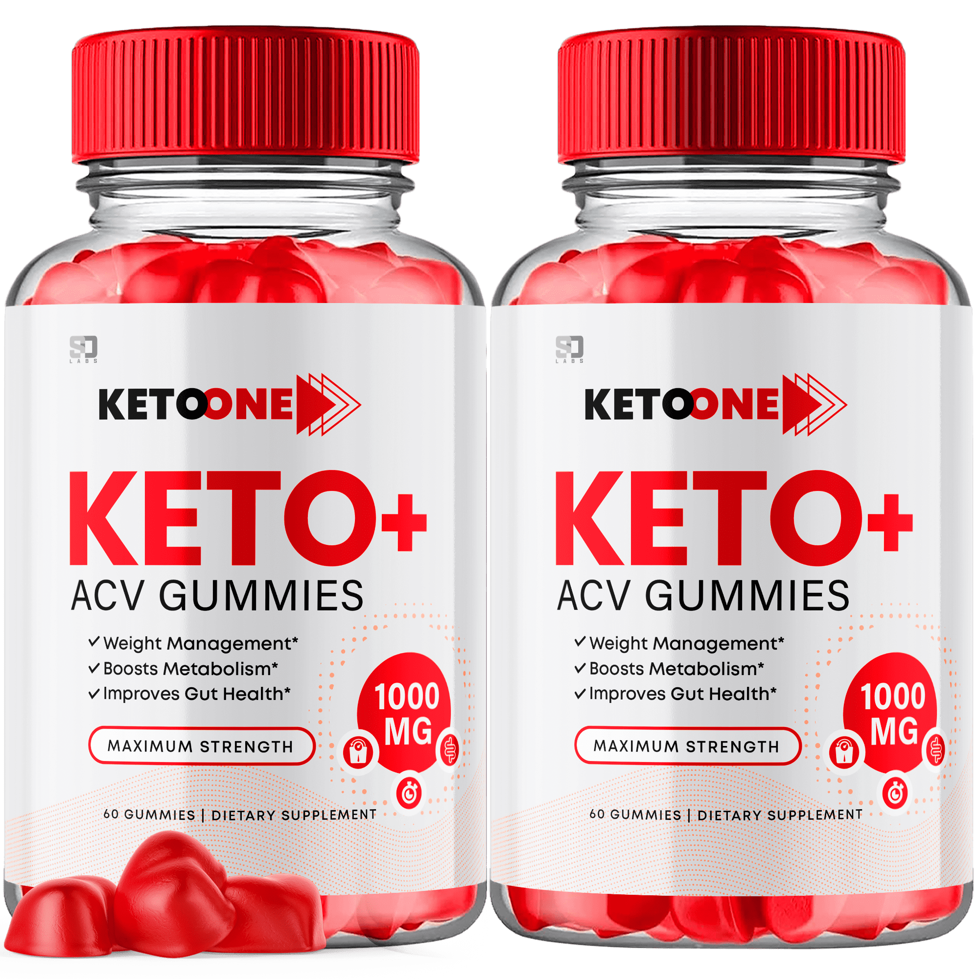 (2 Pack) Keto One Keto ACV Gummies Apple Cider Vinegar Supplement for
