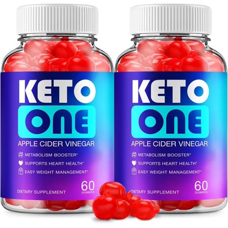 2 Pack Keto One Plus ACV Gummies Keto One ACV Advanced Keto Formula Plus Apple Cider Vinegar Keto Gummies Dietary Supplement B12 Beet Root Juice 120 Gummies
