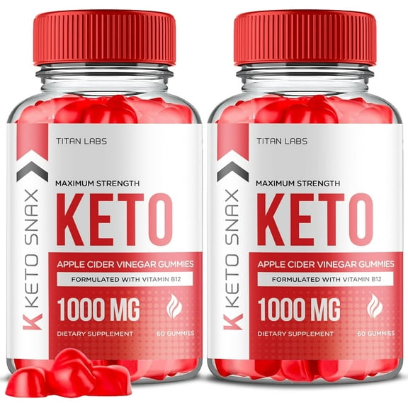 (2 Pack) Keto Snax Keto ACV Gummies - Apple Cider Vinegar Supplement for Weight Loss - Energy & Focus Boosting Dietary Supplements for Weight Management & Metabolism - Fat Burn - 120 Gummies