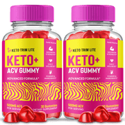 2 Pack Keto Trim Lite Keto ACV Gummies, Keto Trim Lite Keto + ACV Gummies, Official Supplement for Men and Women