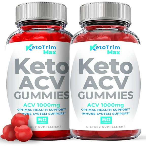 (2 Pack) Keto Trim Max Keto ACV Gummies - Supplement for Weight Loss - Energy & Focus Boosting Dietary Supplements for Weight Management & Metabolism - Fat Burn - 120 Gummies