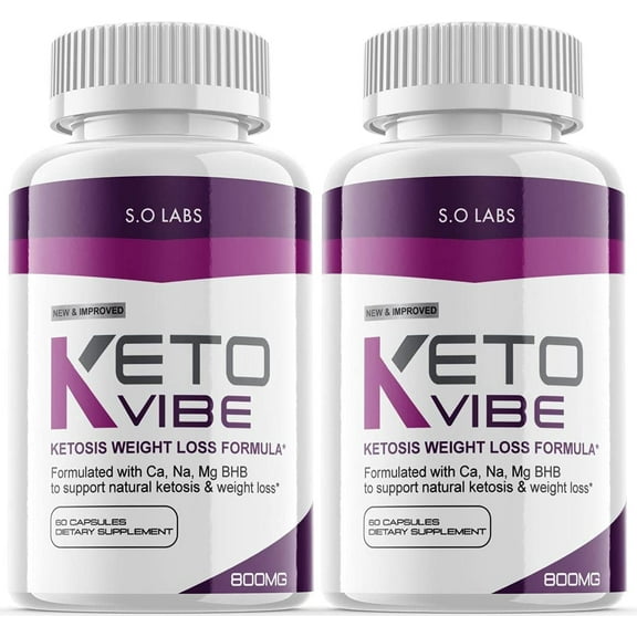 (2 Pack) Keto Vibe Pills - Dietary Supplement for Weight Loss Appetite Control & Suppressants - 120 Capsules