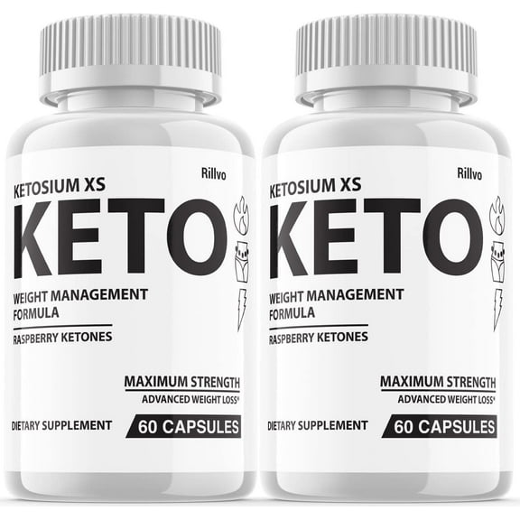2 Pack Ketosium XS Weight Management Formula 800mg 120 Capsules