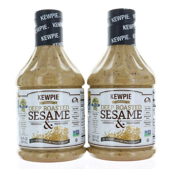 2 Pack, Kewpie Creamy Deep Roasted Sesame Dressing & Marinade 30 FL OZ/887 ML each