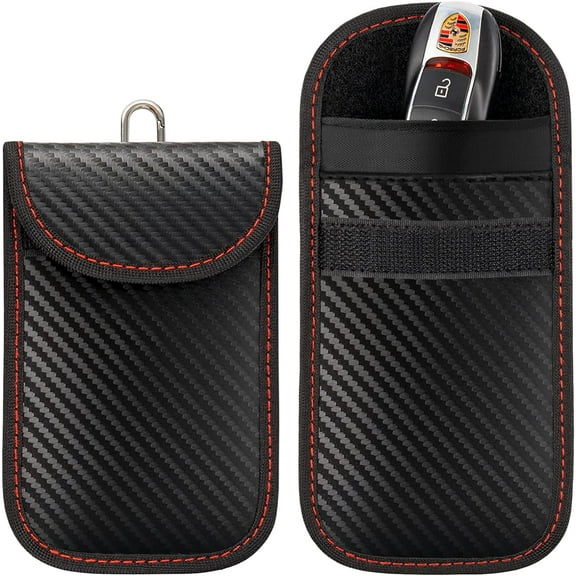 2 Pack Key Fob Protector, Key Fob Protector Pouch, Bag Anti-Theft Blocking EMF Cage for Keyless Car Key