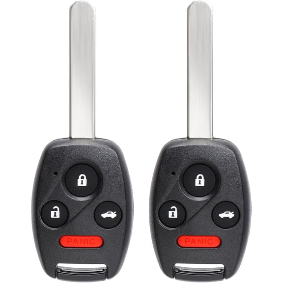 2 Pack Key Fob Replacement for Honda Accord 2003 2004 2005 2006 2007, Keyless Entry Remote Car Key with Ignition Blade, OUCG8D-380H-A Compatible
