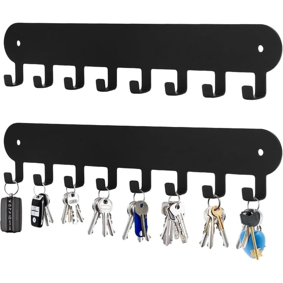 2 Pack Key Holder for Wall,Key Hooks with 8 Hooks,Key Rack for Wall No ...