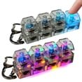 thumbnail image 1 of 2 Pack Keyboard Fidget Toy Light Up Clicky & Silent Keyboard Clicker Fidget Keychain Quiet Fidget Toys for Adults Sensory Toy for Boost Focus & Calm Anxiety at Work Travel Stress Relief Gifts,2PCS, 1 of 5