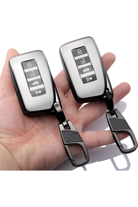 2-Pack Keychain for Lexus Key Fob Cover 4 Buttons Key Case Fit for 2013-2022 RX NX LX is RC GS ES 200t/250/300/350L/450HL/570
