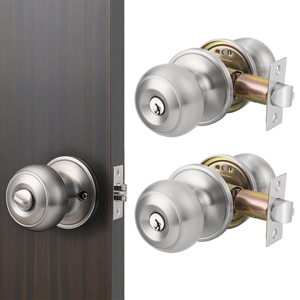 2 Pack Door Knob and Lock Set Versa Keyed by Villar Home Designs