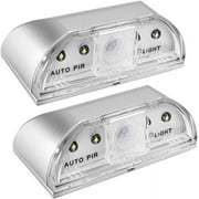 2 Pack Keyhole Lights, IEMIEBSHA PIR Infrared IR Wireless Door Lock Lamp, Auto Sensor Motion Detector, 4 LED Bulbs