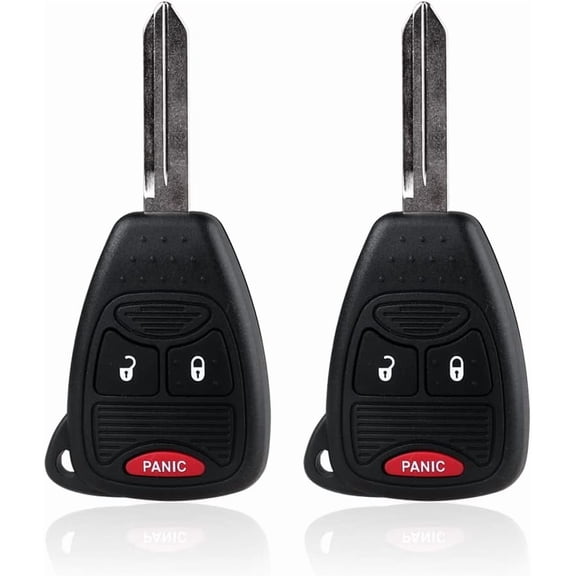 2 Pack Keyless Entry Remote Key Fob Replacement Compatible with Dodge Ram Dakota Durango Charger Nitro Avenger Caliber and Jeep Wrangler Patriot Grand Cherokee OHT692427AA