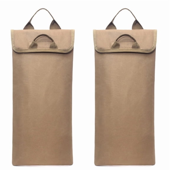 2-Pack Insulated Cooler Bags 44 x 20 cm Khaki Polyester for Outdoor Use
