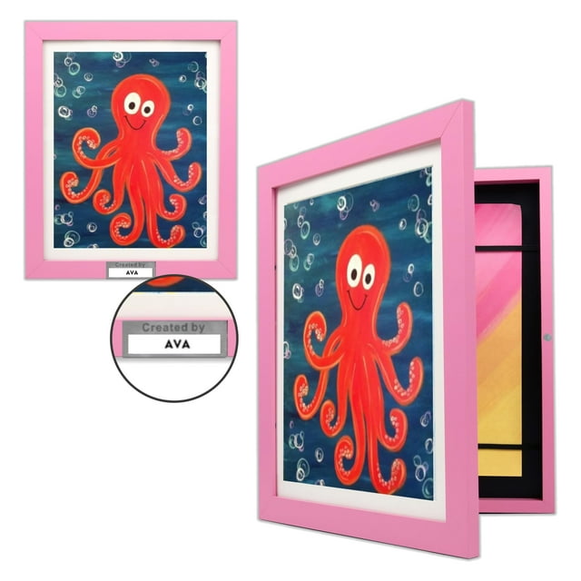 2 Pack Kids Art Frame, Personalized Changeable Art Work Frames Display ...