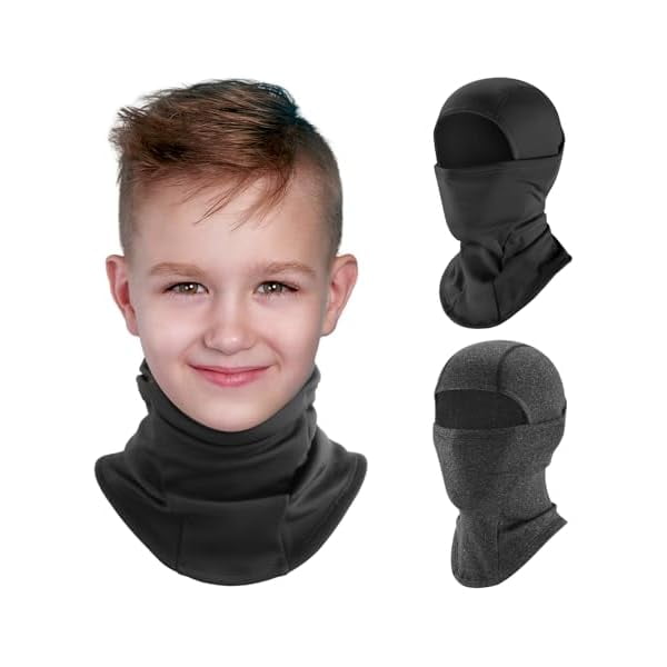 2 Pack Kids Balaclava Face Mask,Windproof Ski Mask Winter Face Warmer for Boy Girl Cold Weather Outdoor Sports Skiing Cycling