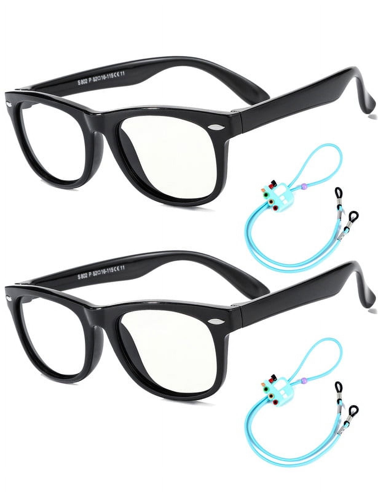 2 Pack Kids Blue Light Blocking Glasses Flexible UV400 Eyewear for